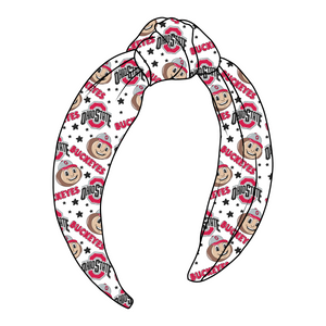 (PREORDER) TOP KNOT HEADBAND-Ohio State Buckeyes