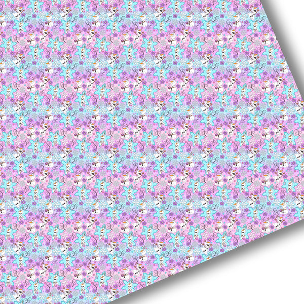 Snowflake Snowman Premium Faux Leather
