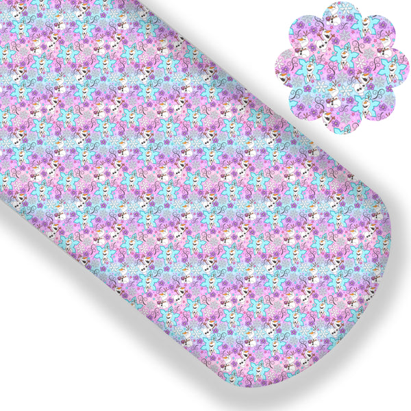 Snowflake Snowman Premium Faux Leather