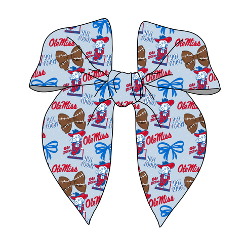 (PREORDER) PRE-TIED SURGED EDGE BOW-College Football-Ole Miss Rebels