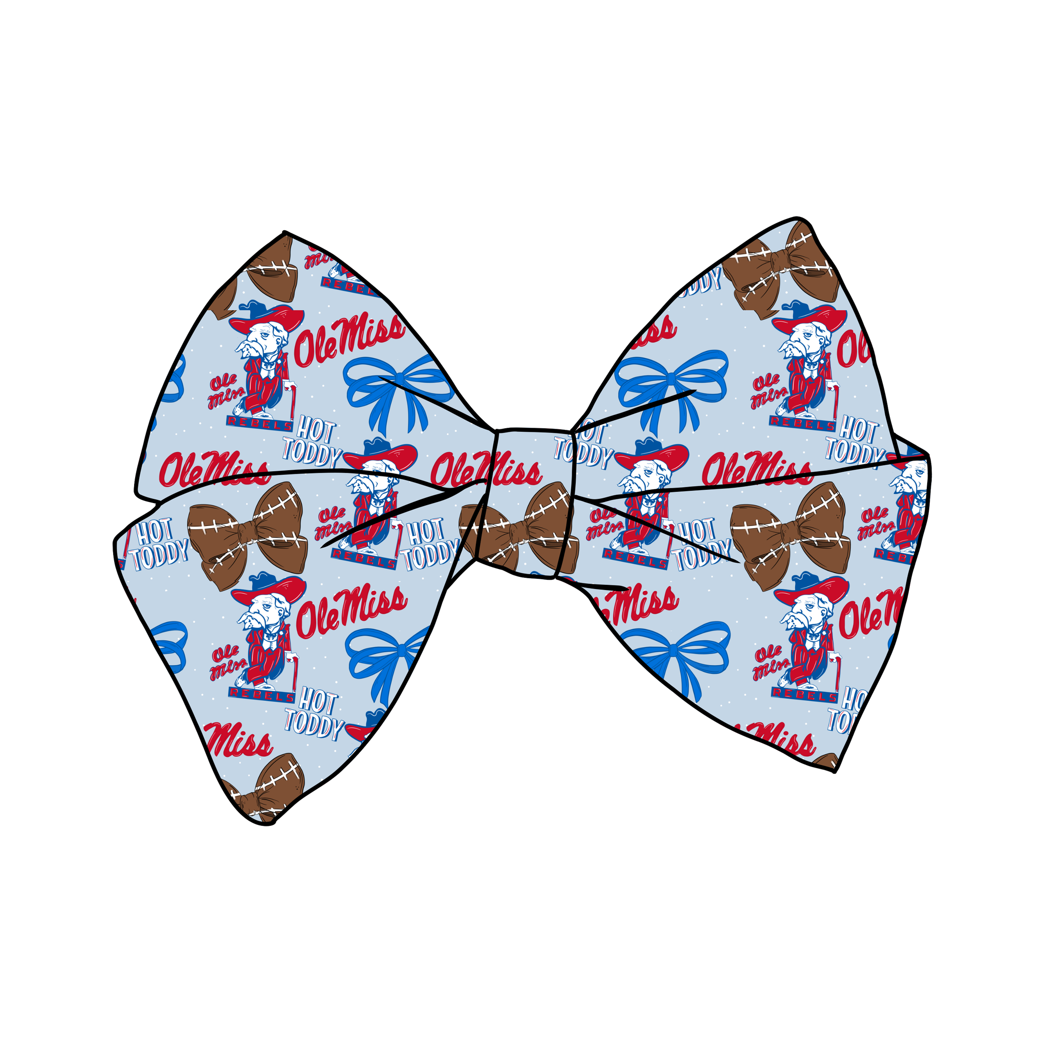 (PREORDER) PRE-TIED BOW-College Football-Ole Miss Rebels