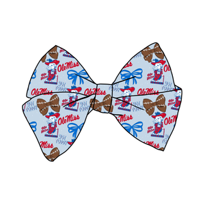 (PREORDER) PRE-TIED BOW-College Football-Ole Miss Rebels