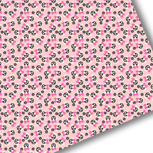 Pink Bow Pumpkin Premium Faux Leather