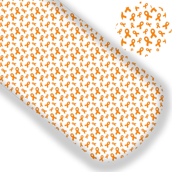 Orange Ribbon Awareness Premium Faux Leather