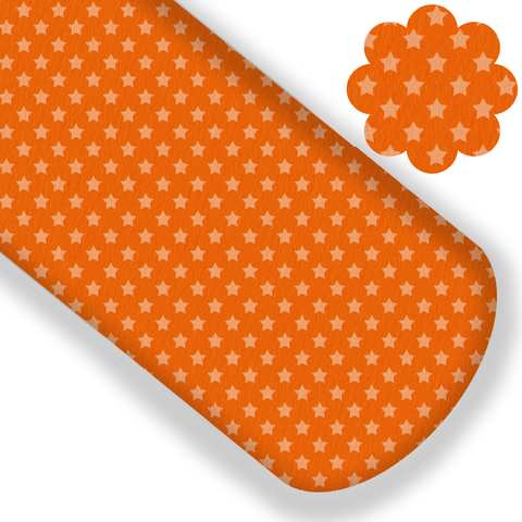 Orange Stars Premium Faux Leather