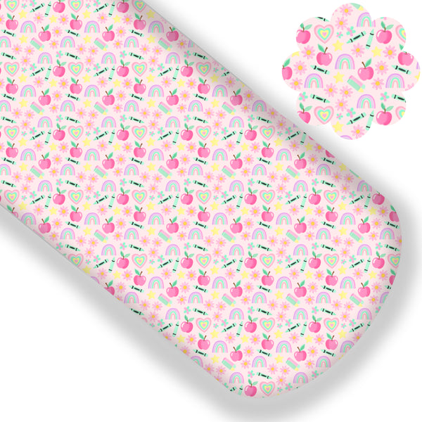 Pink Apple Rainbow Premium Faux Leather