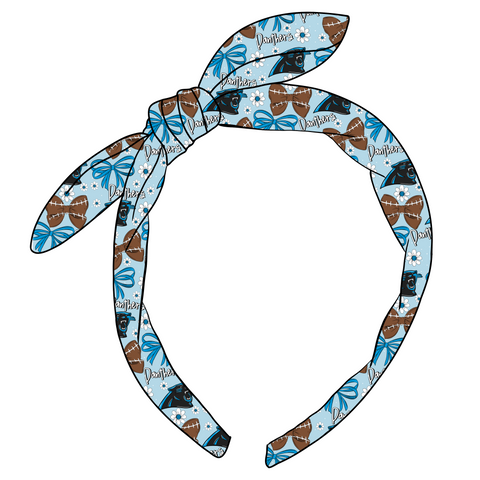 (PREORDER) KNOTTED BOW HEADBAND-NFL-Panthers