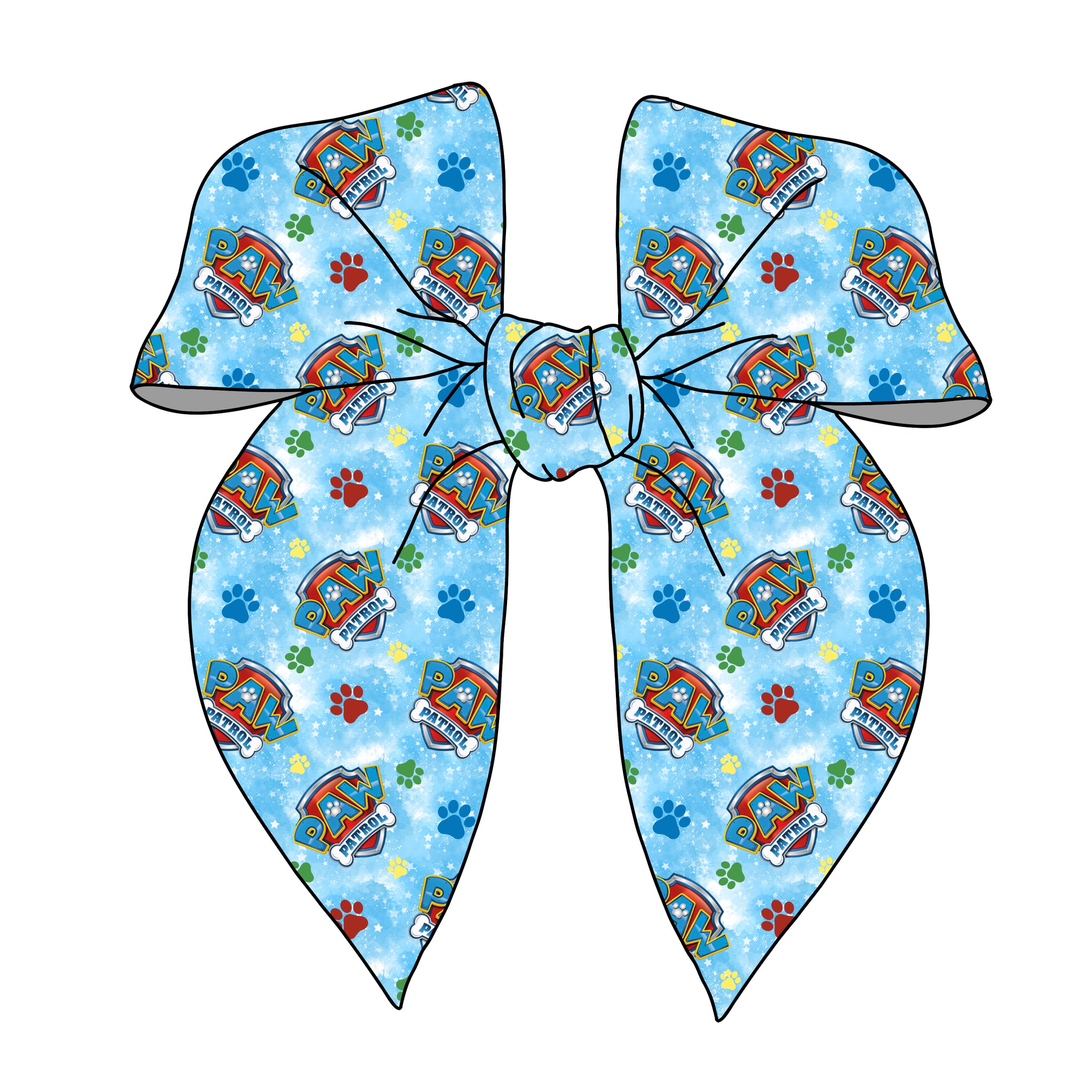 PRE-TIED SURGED EDGE BOW-Paw Patrol (Blue)