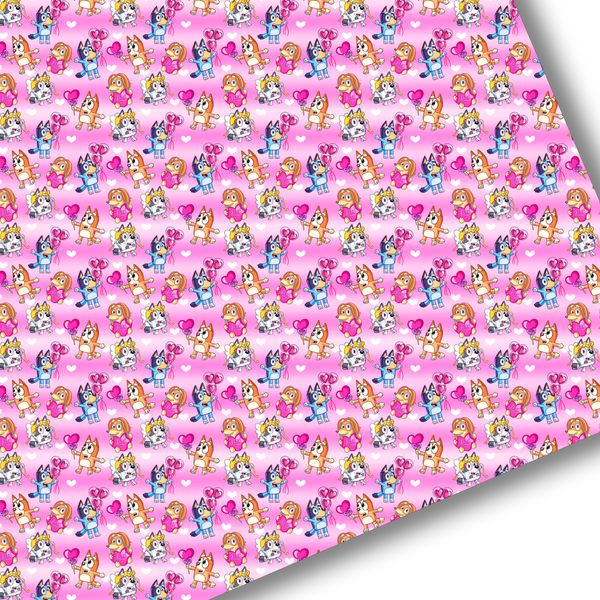 **READY TO SHIP!** Pink Love Pups Premium Faux Leather