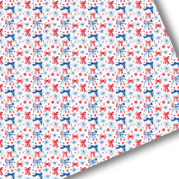 **READY TO SHIP!** Party In The USA Bows Premium Faux Leather
