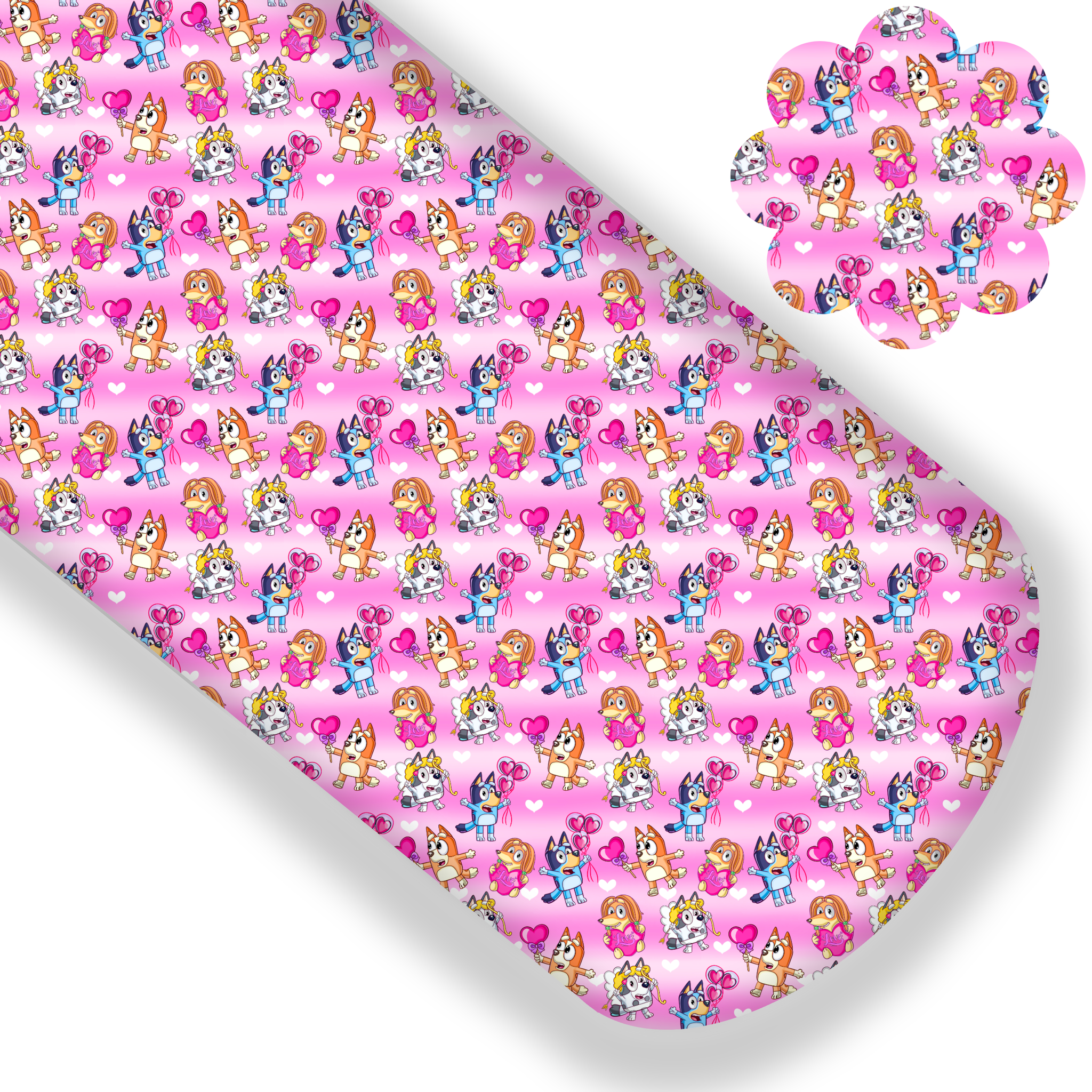 **READY TO SHIP!** Pink Love Pups Premium Faux Leather