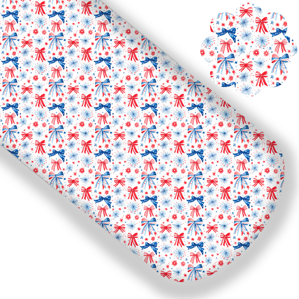 **READY TO SHIP!** Party In The USA Bows Premium Faux Leather