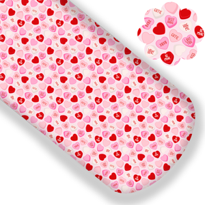 **READY TO SHIP!** Red and Pink Conversation Hearts Exclusive Premium Faux Leather