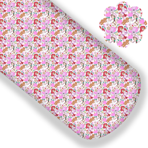 **READY TO SHIP!** Pink Christmas Princesses Premium Faux Leather