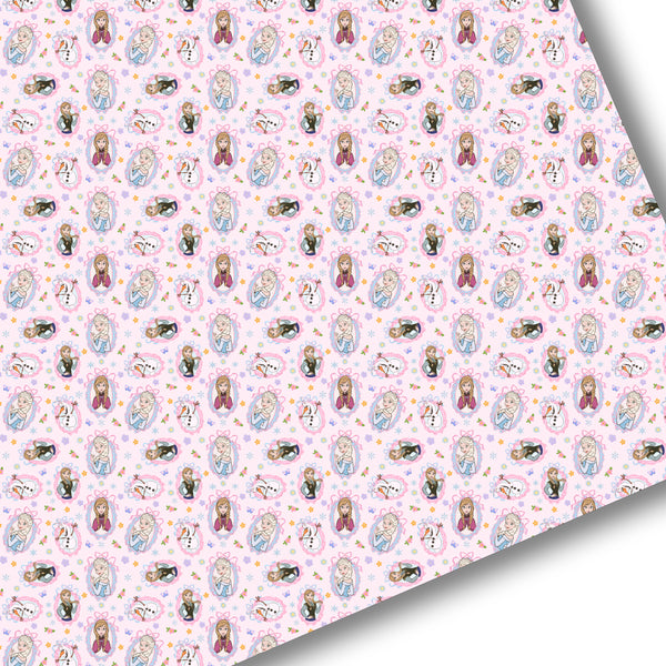 Pink Floral Icy Friends Premium Faux Leather