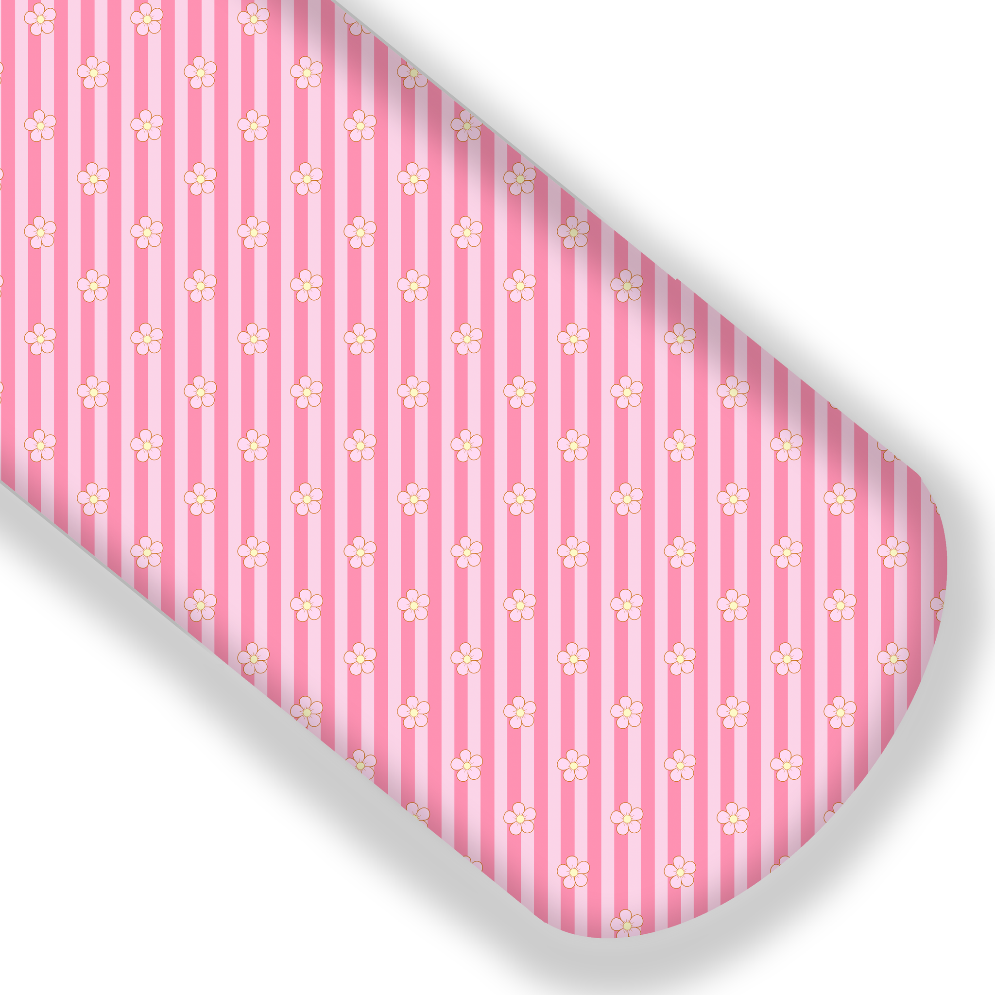 **READY TO SHIP!** Pink Striped Floral Premium Faux Leather
