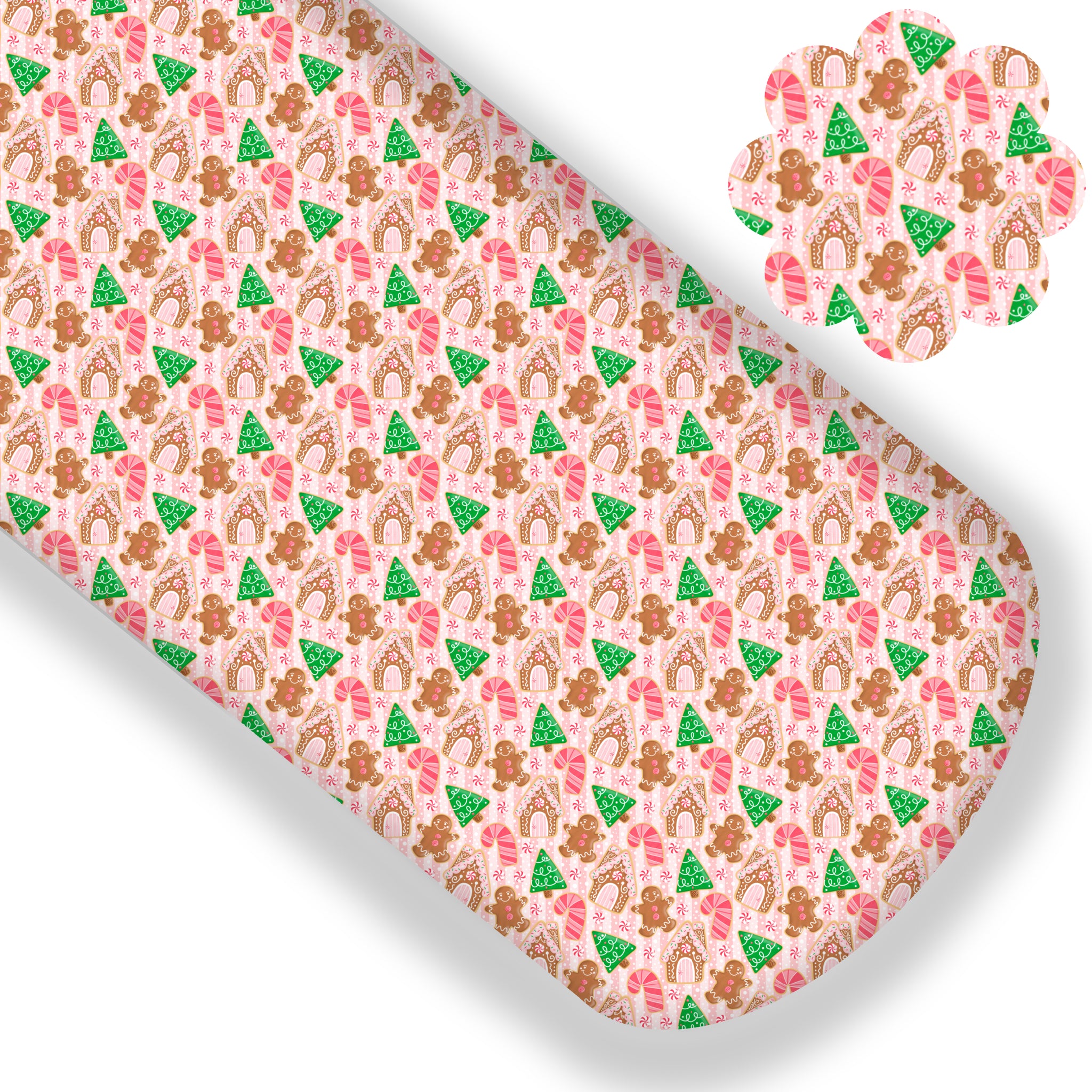 Pink Christmas Cookies Premium Faux Leather