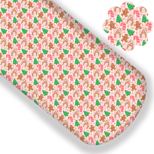 Pink Christmas Cookies Premium Faux Leather