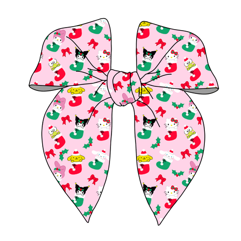PRE-TIED SURGED EDGE BOW-Sanrio Christmas