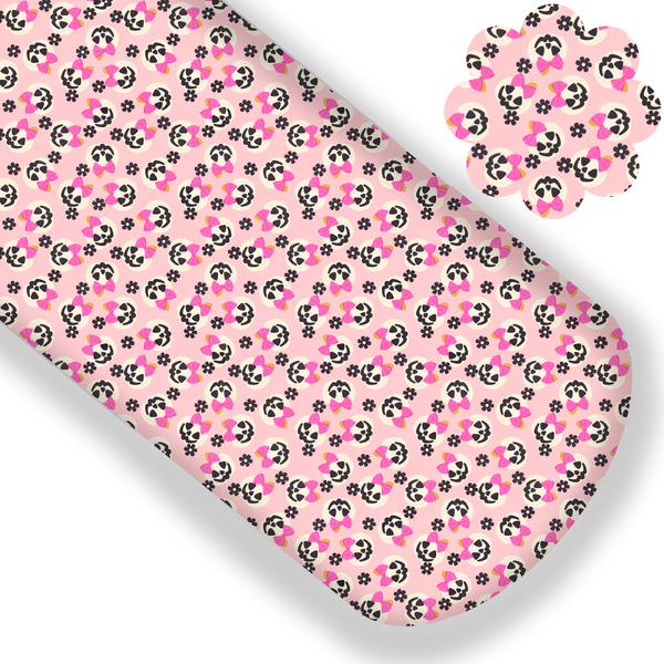 Pink Bow Pumpkin Premium Faux Leather