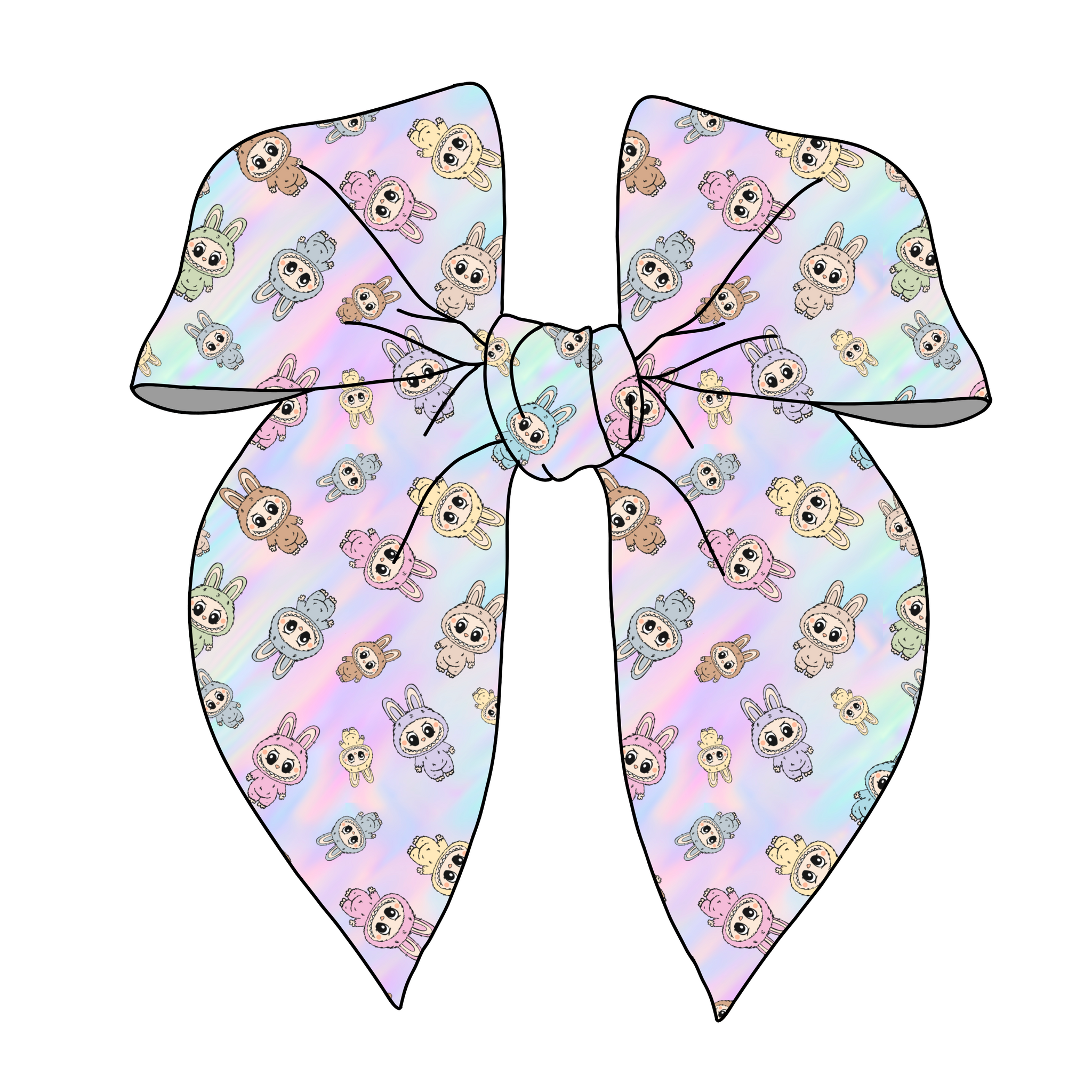 (PREORDER) PRE-TIED SURGED EDGE-Pastel Rainbow Labubu