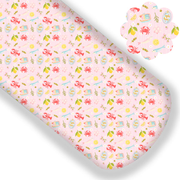Pink Italian Summer Premium Faux Leather