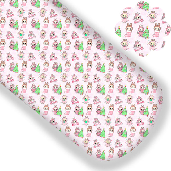 Pink Labu Christmas Premium Faux Leather