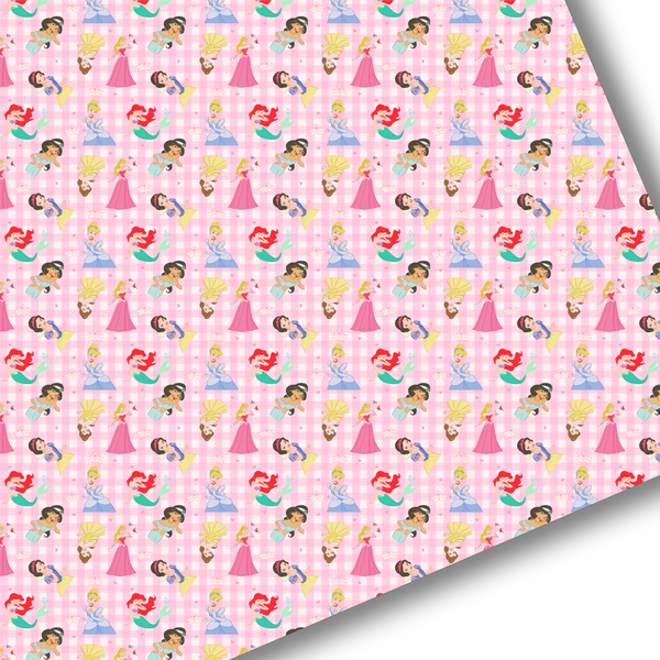 Pink Gingham Girls Premium Faux Leather