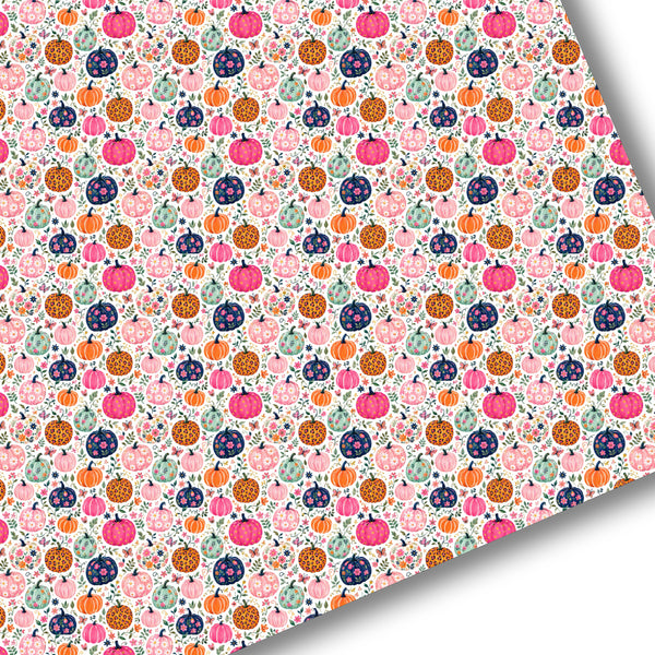 Patterned Pumpkins Premium Faux Leather
