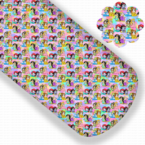 **READY TO SHIP!** Rainbow Princess Pups Exclusive Premium Faux Leather