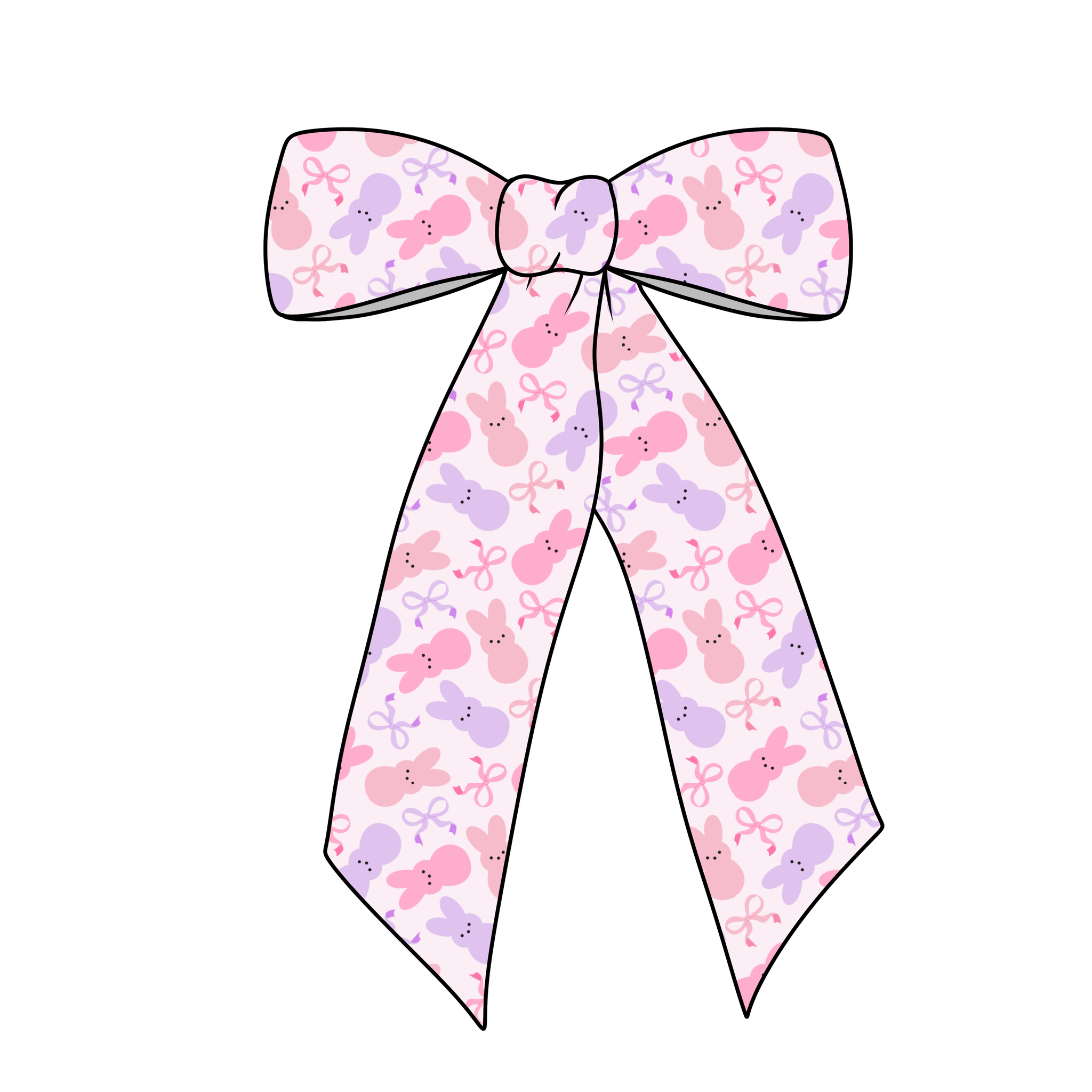 (PREORDER) PRE-TIED LONG TAILS BOW-Coquette Peeps