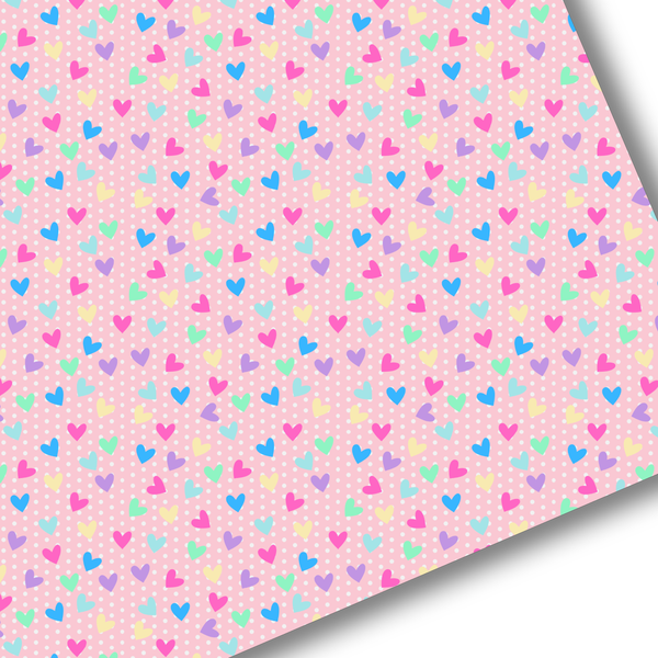 **READY TO SHIP!** Polkadot Hearts Premium Faux Leather