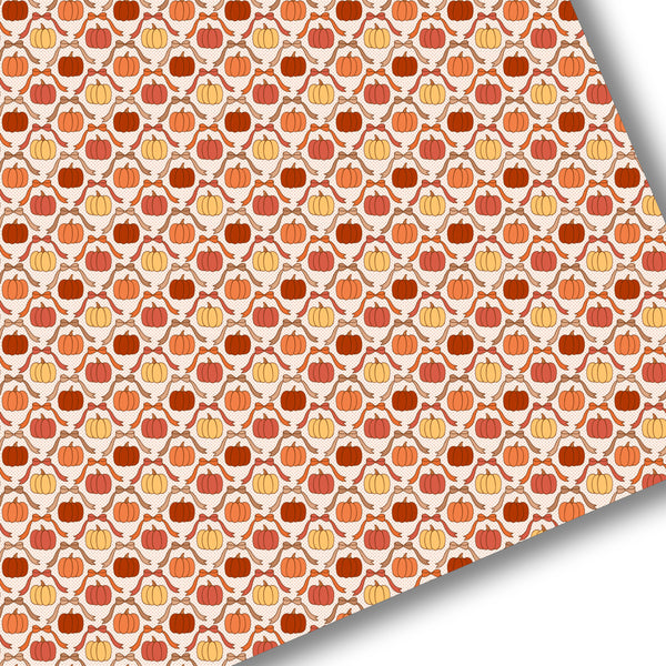 Pumpkins and Ribbons Premium Faux Leather