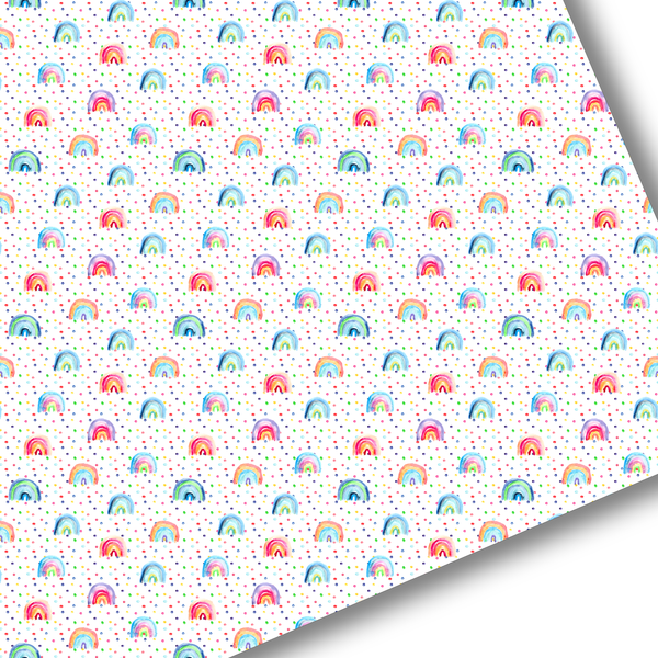 **READY TO SHIP!** Polkadot Rainbows Premium Faux Leather