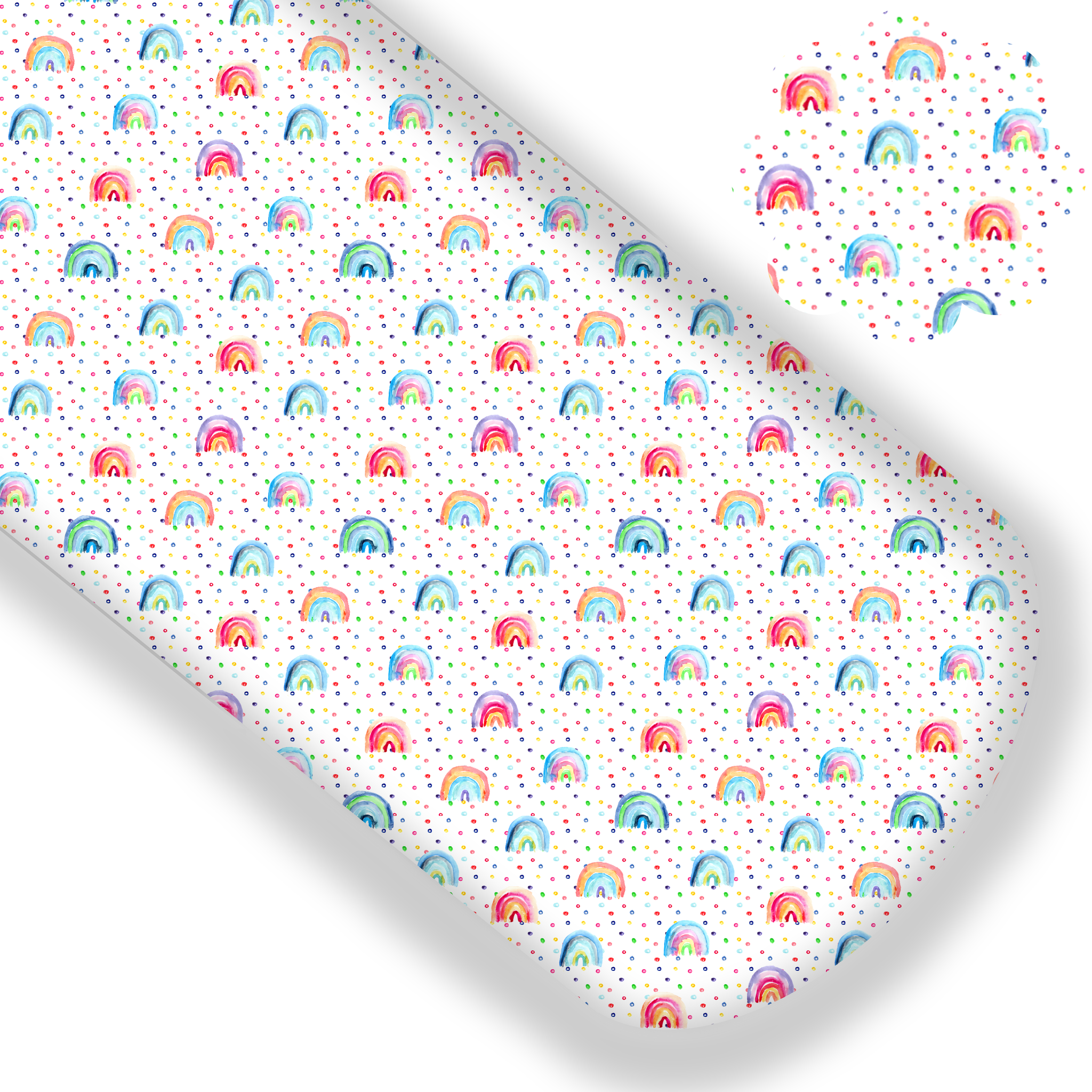 **READY TO SHIP!** Polkadot Rainbows Premium Faux Leather