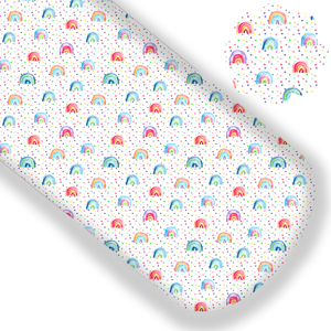 **READY TO SHIP!** Polkadot Rainbows Premium Faux Leather