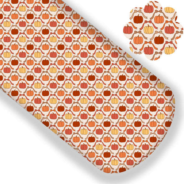 Pumpkins and Ribbons Premium Faux Leather