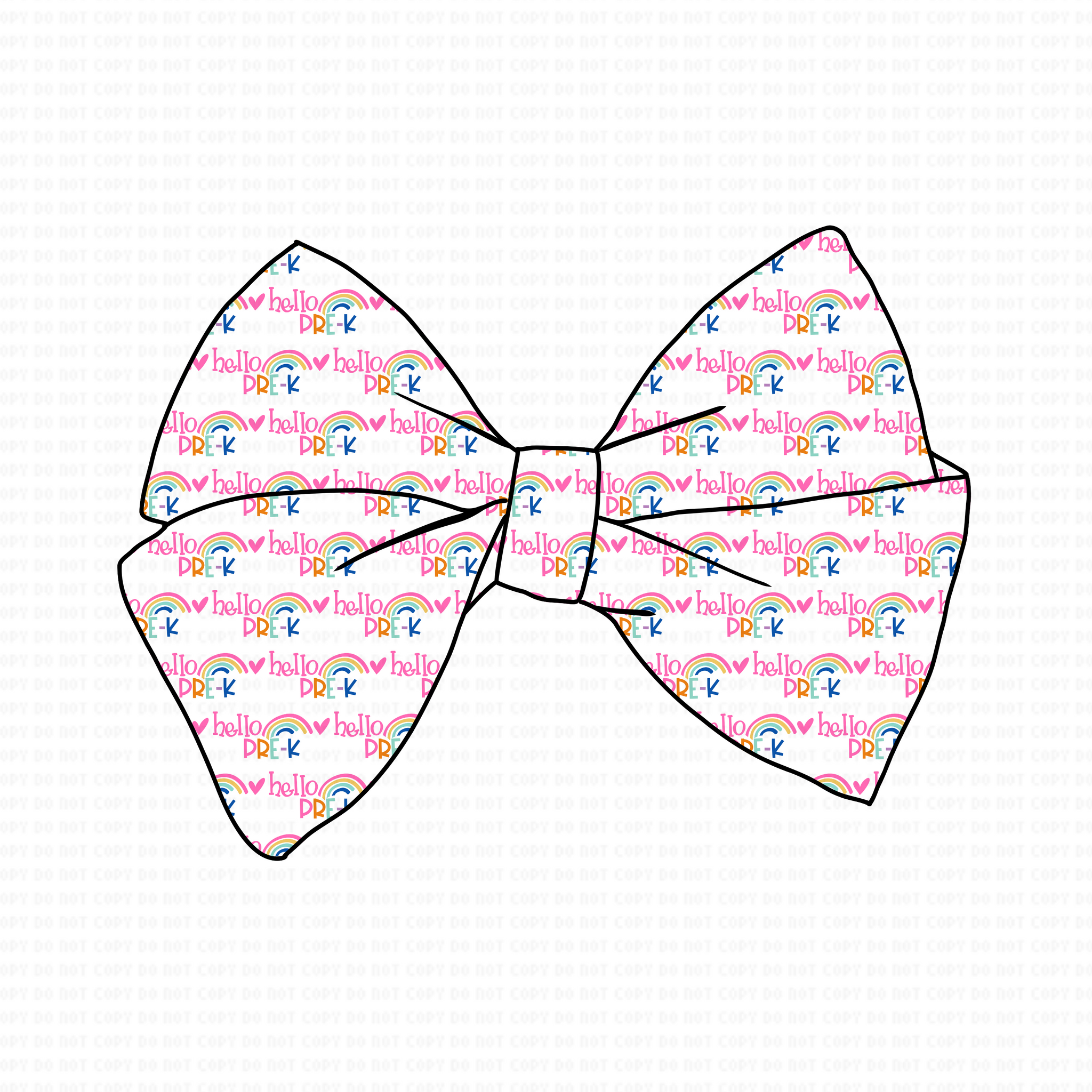 PRE-TIED BOW-Hello Pre-K