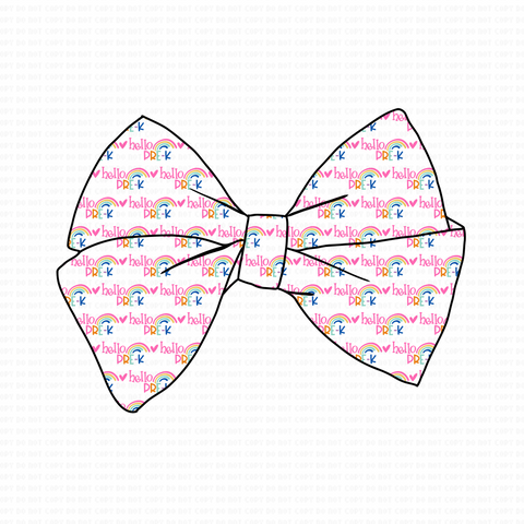 PRE-TIED BOW-Hello Pre-K