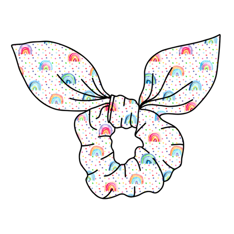 SCRUNCHIE-Polkadot Rainbow