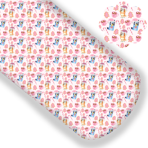 **READY TO SHIP!** Pink Hot Cocoa Sisters Premium Faux Leather