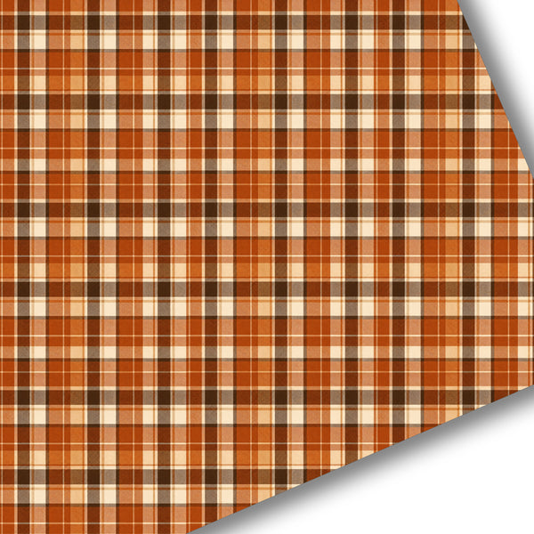 Pumpkin Spice Plaid Premium Faux Leather