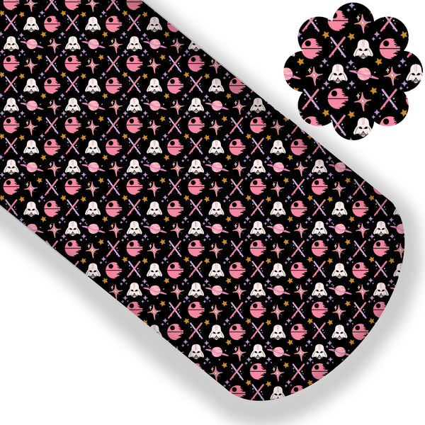 Black Pink Space Star Premium Faux Leather