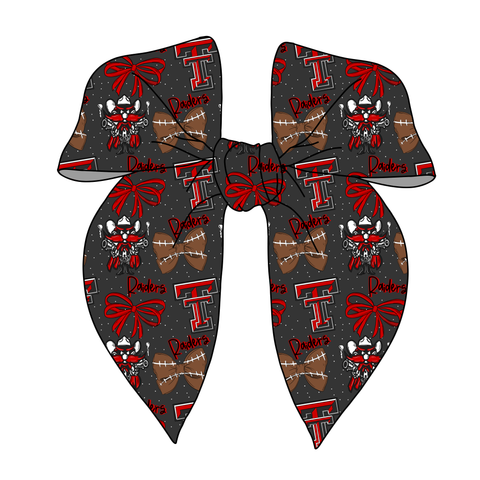 (PREORDER) PRE-TIED SURGED EDGE BOW-College Football-Texas Tech Red Raiders