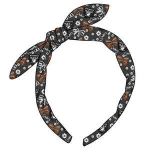 (PREORDER) KNOTTED BOW HEADBAND-NFL-Raiders
