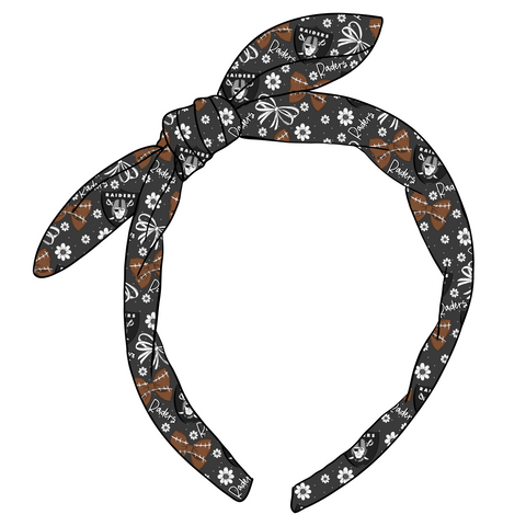 (PREORDER) KNOTTED BOW HEADBAND-NFL-Raiders