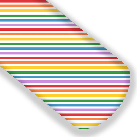 **READY TO SHIP!** Rainbow Stripes (with white) Premium Faux Leather