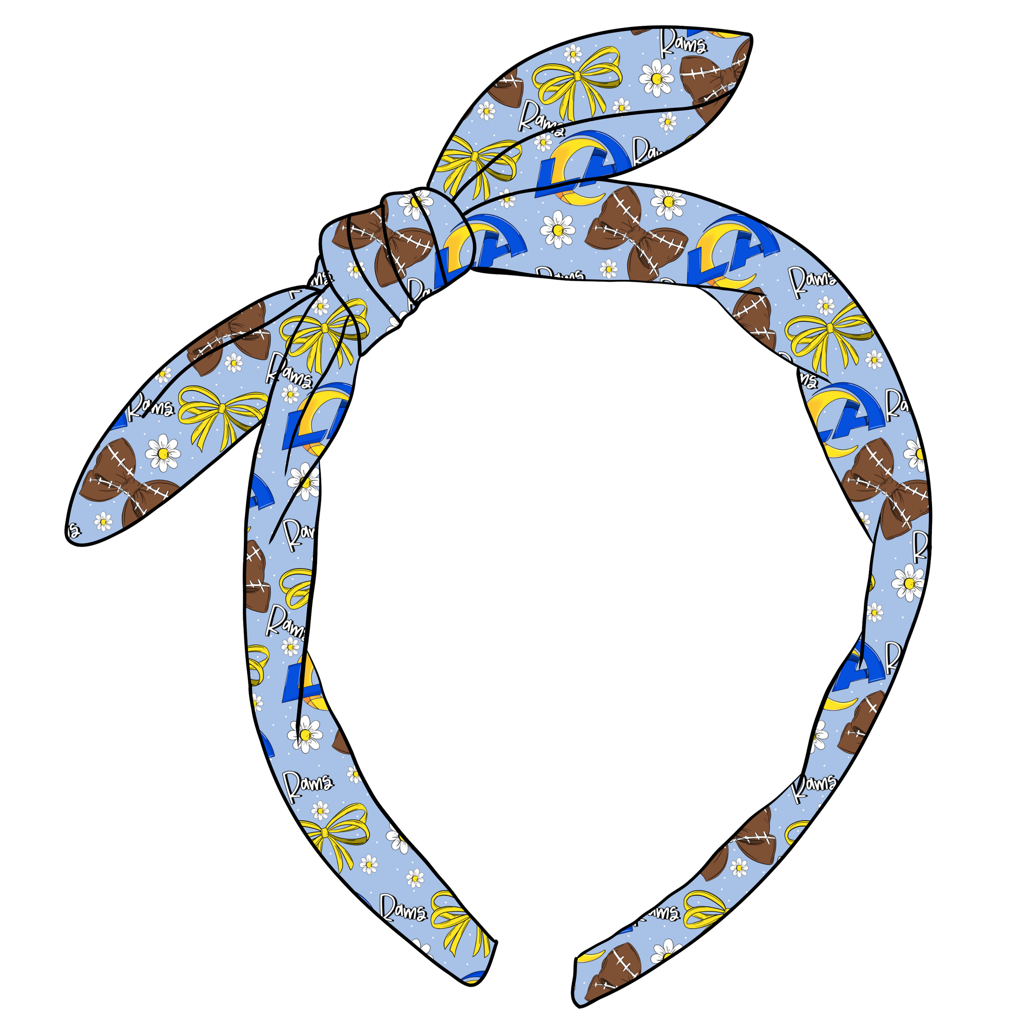 (PREORDER) KNOTTED BOW HEADBAND-NFL Rams