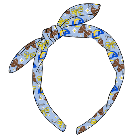 (PREORDER) KNOTTED BOW HEADBAND-NFL Rams