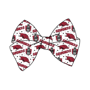 (PREORDER) PRE-TIED BOW-College Football-Arkansas Razorbacks